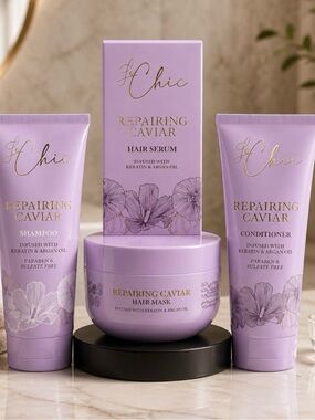 Le Chic Hair Repairing Caviar Shampoo, Conditioner, Serum & mask